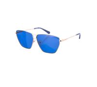 Ferragamo, ,Accessories ,Donna ,Giallo ,ONE SIZE Occhiali da sole rettangolari in metallo con protezione UV