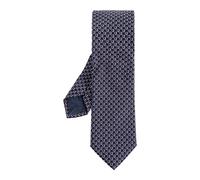 Ferragamo - Cravatta Jacquard Gancini Bicolor - - Accessories - Uomo - Blu - ONE SIZE