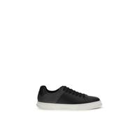 Ferragamo Black Calf Leather Bos Taurus Low Top Sneakers - EU43/US10