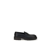 Ferragamo Black Rubber Slip-On Loafers - EU42/US9