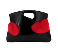 Ferragamo - Borsa a Mano in Pelle e Tela con Dettagli Intagliati - - Bags - Uomo - Nero - ONE SIZE