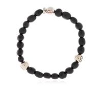 Ferragamo - Bracciale con pietre - - Accessories - Uomo - Nero - M