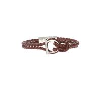 Ferragamo - Bracciale Intrecciato Gancini - - Accessories - Uomo - Marrone - ONE SIZE