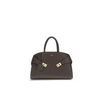 Ferragamo Brown Calf Leather Bos Taurus Handbag