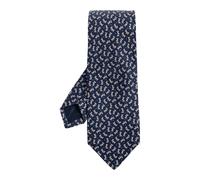 Ferragamo - Charlie Print Silk Tie - - Accessories - Uomo - Blu - ONE SIZE