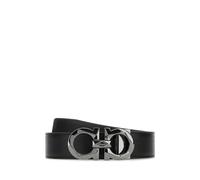 Ferragamo - Cintura Double Adjus - - Accessories - Uomo - Nero - 105 CM