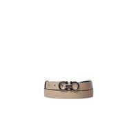 Ferragamo - Cintura Double Gancini - - Accessories - Donna - Beige - 95 CM