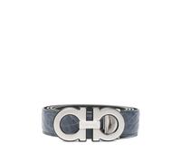 Ferragamo - Cintura Double Gancini Reversibile - - Accessories - Uomo - Blu - 115 CM