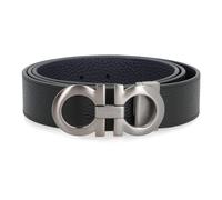 Ferragamo - Cintura Gancini Reversibile in Pelle - - Accessories - Uomo - Nero - 115 CM