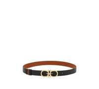 Ferragamo - Cintura in pelle Gancini - - Accessories - Donna - Nero - 95 CM
