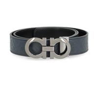 Ferragamo - Cintura Reversibile Gancini - - Accessories - Uomo - Blu - 110 CM
