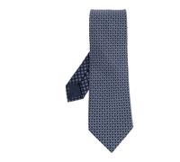 Ferragamo - Cravatta Chicca in Seta - - Accessories - Uomo - Blu - ONE SIZE