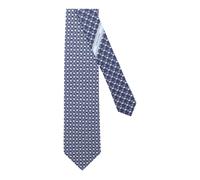 Ferragamo - Cravatta in Seta con Motivo Gancini - - Accessories - Uomo - Blu - ONE SIZE
