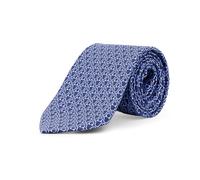 Ferragamo - Cravatta in Seta con Motivo in Rayon - - Accessories - Uomo - Blu - ONE SIZE