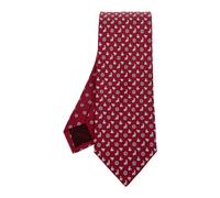 Ferragamo - Cravatta in Seta con Stampa Charm - - Accessories - Uomo - Rosso - ONE SIZE