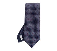 Ferragamo - Cravatta in seta con stampa Gancini - - Accessories - Uomo - Blu - ONE SIZE