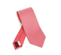 Ferragamo - Cravatta in Seta con Stampa Micro Gancini - - Accessories - Uomo - Rosso - ONE SIZE