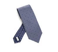 Ferragamo - Cravatta in Seta con Stampa Tartaruga - - Accessories - Uomo - Blu - ONE SIZE