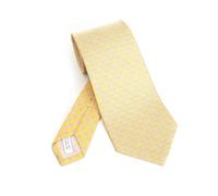 Ferragamo - Cravatta in Seta con Stampa Tartaruga - - Accessories - Uomo - Giallo - ONE SIZE