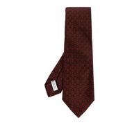 Ferragamo - Cravatta in Seta Jacquard Gancini - - Accessories - Uomo - Rosso - ONE SIZE