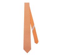 Ferragamo - Cravatta in Seta Micro-fantasia - - Accessories - Uomo - Arancione - ONE SIZE