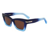 Ferragamo Donna SF2031S 415 Occhiali da sole Acetato Blu Squadrata Normale