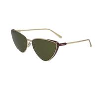 Ferragamo Donna Ferragamo SF206S 41101 744 Occhiali da sole Metallo Oro Verde Cat Eye Normale