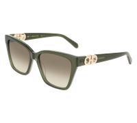Ferragamo Donna Ferragamo SF2110S 320 Occhiali da sole Acetato Verde Marrone Squadrata Normale