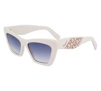 Ferragamo Donna SF1081SE 103 Occhiali da sole Plastica Bianco Blu Cat Eye Normale