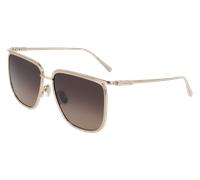 Ferragamo Donna SF324S 745 Occhiali da sole Metallo Oro Squadrata Normale