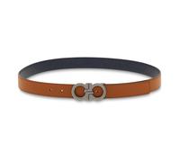Ferragamo - Double Adjus Belt - - Accessories - Donna - Marrone - 110 CM
