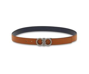 Ferragamo - Double Adjus Belt - - Accessories - Donna - Marrone - 110 CM