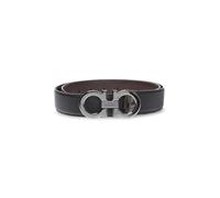 Ferragamo - Double Adjus Belt - - Accessories - Uomo - Nero - 90 CM