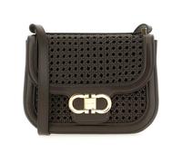 Ferragamo - Double Gancini North-South Crossbody Bag - - Bags - Donna - Marrone - ONE SIZE