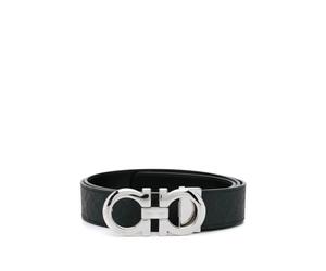 Ferragamo - Gancini All-over Motif Belt - - Accessories - unisex - Nero - 115 CM