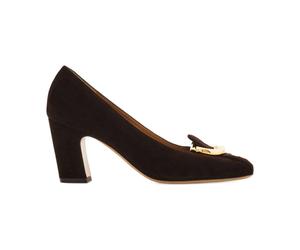 Ferragamo - Gancini Block Heel Pump - - Shoes - Donna - Marrone - 37 EU
