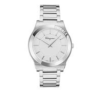 Ferragamo Gancini Collection Orologio da uomo di lusso con cinturino argentato e quadrante con cassa in acciaio inossidabile