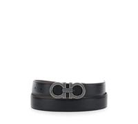Ferragamo - Gancini Hammered Belt - - Accessories - Uomo - Nero - 100 CM