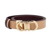 Ferragamo - Gancini Reversible Leather Belt - - Accessories - Donna - Marrone - 80 CM