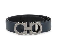Ferragamo - Gancini Reversible Leather Belt - - Accessories - Uomo - Blu - 115 CM