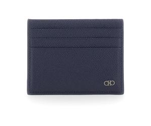 Ferragamo - Micro Gancini Card Holder - - Accessories - Uomo - Blu - ONE SIZE