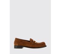 FERRAGAMO Mocassino penny Gancini in pelle di vitello scamosciata con tacco basso 9½ Marrone