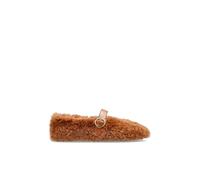 Ferragamo - Nena Ballerine con Pelliccia - - Shoes - Donna - Marrone - 36 1/2 EU