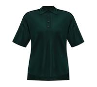 Ferragamo - Polo con Logo Ricamato - - Tops - Donna - Verde - S