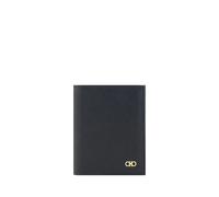 Ferragamo - Porta carte in pelle con placca metallica - - Accessories - Uomo - Nero - ONE SIZE