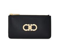Ferragamo - Portafoglio in pelle nera con placca Gancini - - Accessories - Donna - Nero - ONE SIZE