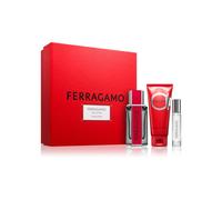 Salvatore Ferragamo Red Leather Gift Set: EDP 100ml흉,Showergel 100ml For Men