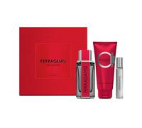Ferragamo Red Leather Uomo - Set Profumo