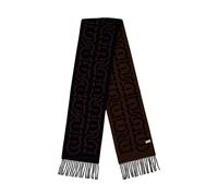 Ferragamo - Sciarpa Gancini Jacquard in Espresso & Midnight Blue - - Accessories - Uomo - Marrone - ONE SIZE