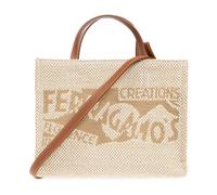 Ferragamo - Sign Small Shopper Bag - - Bags - Donna - Beige - ONE SIZE
